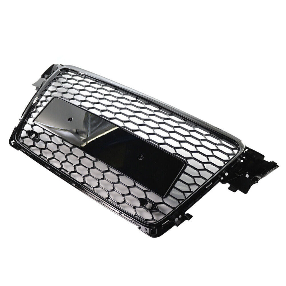 Black RS Honeycomb Mesh Front Hood Bumper Grill Grille for Audi A4 B8 2009-2012