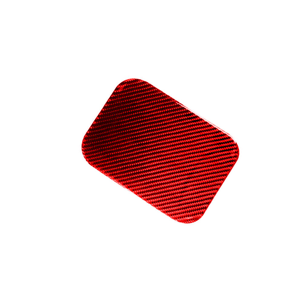 Red Carbon Fiber Outer Fuel Tank Cover Trim for Toyota Highlander 2008-2013