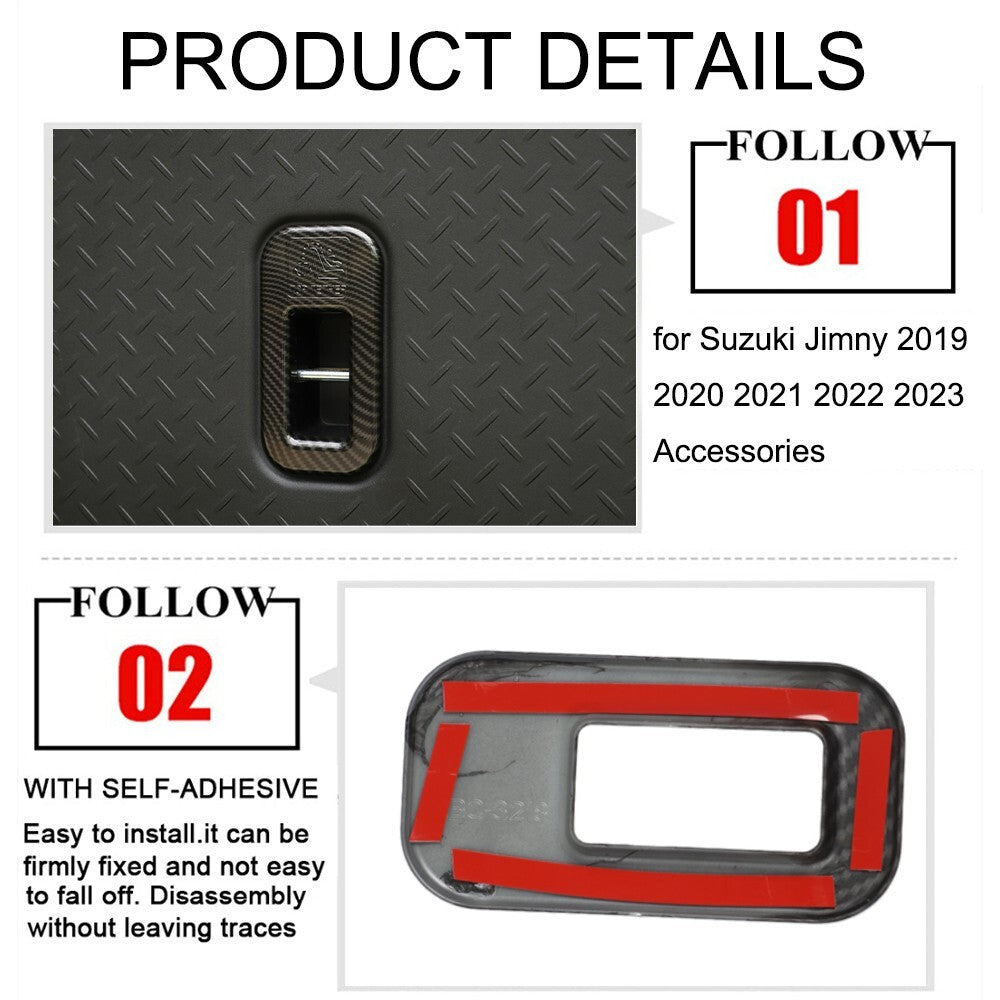 Carbon Fiber ABS for Seat Safety Belt Buckle Fixed Trim for Suzuki for Jimny 2019-2023