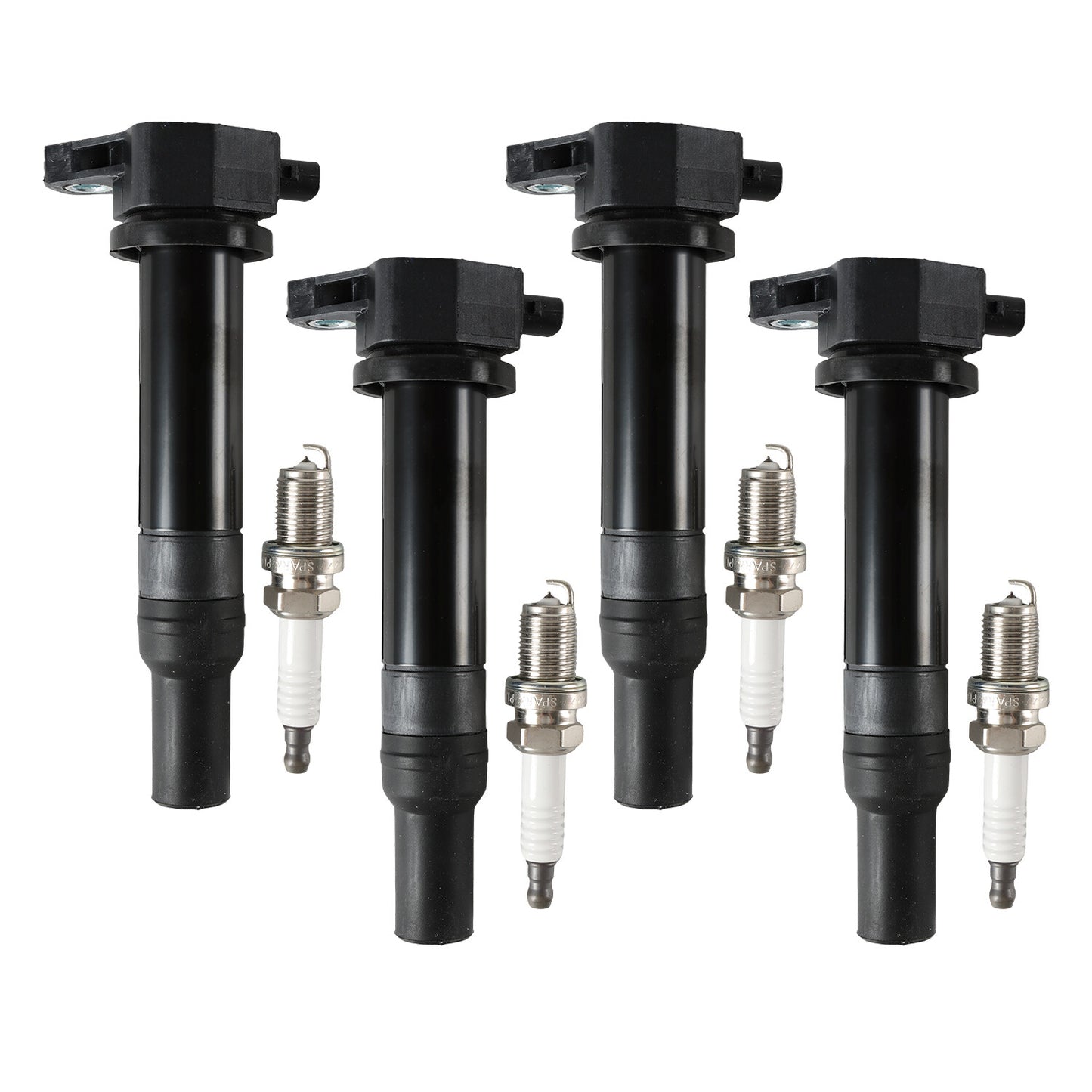 4X Ignition Coil Platinum Spark Plug For 2006-11 for Hyundai Accent for Kia Rio UF499