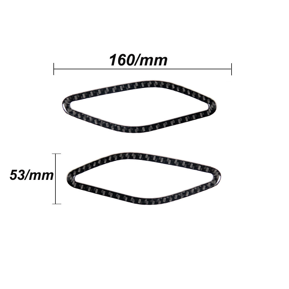2Pcs Carbon Fiber Door Speaker Cover Trim for BMW 6 Series F12 F13 2011-2018