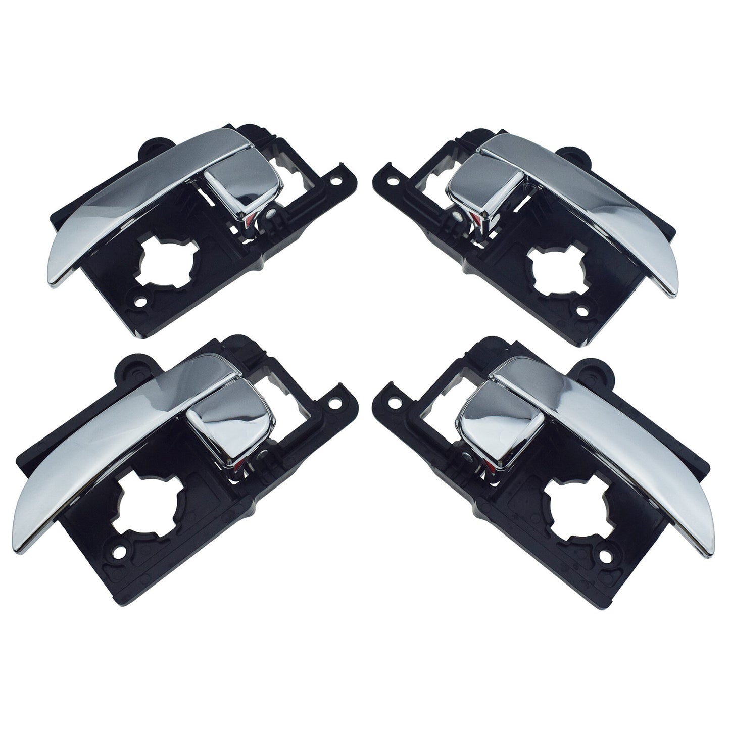 Set of 4 Left Right Interior Chrome Door Handle For 2007-2010 for Hyundai for Elantra