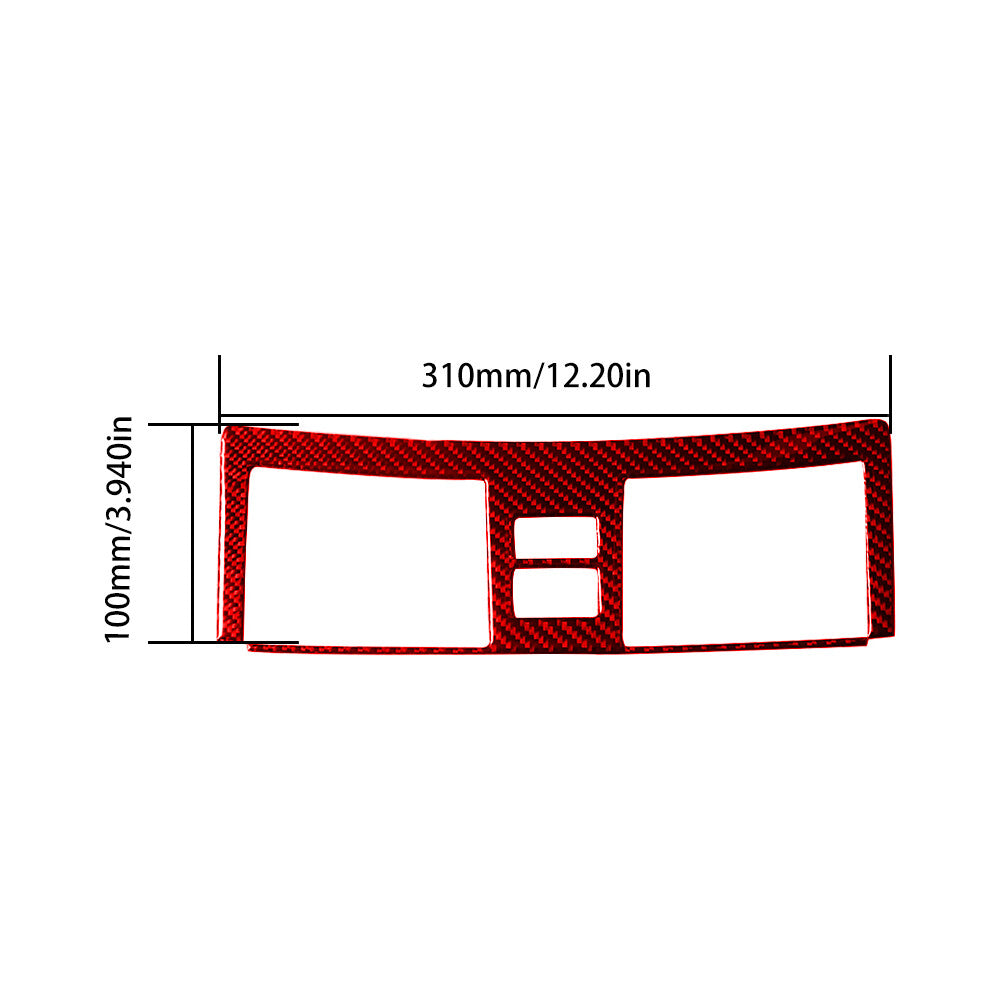 Red Carbon Fiber Center Air Vent Outlet Cover Trim for Toyota for Camry 2007-2011