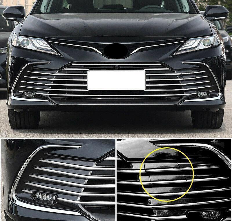 for Toyota for Camry LE XLE 21-2023 Chrome Front Center Mesh Grille Grill Strip Trim