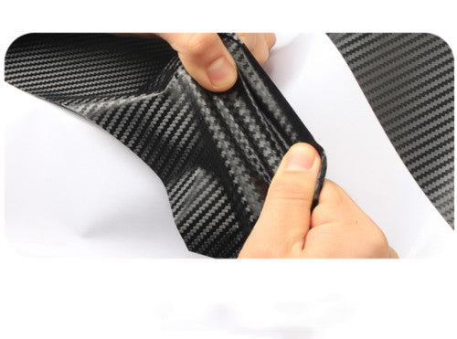 4X Carbon Fibre Leather Inner Door Anti-kick Panel Cover Trims for Mazda 3 19-23
