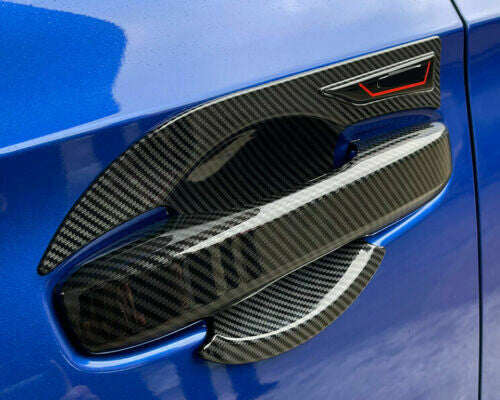 for Honda for Civic 11th 2022-2023 Door Handle+Bowl Cover Trims Carbon Fiber Color