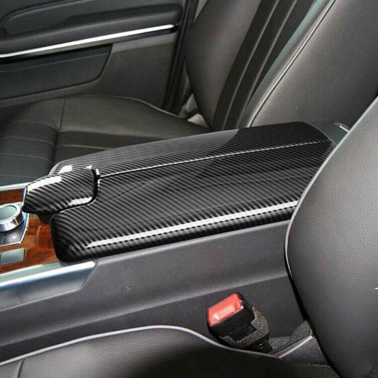 3x ABS Carbon Fiber Center Armrest Box Cover For 10-15 for Mercedes E Class W212
