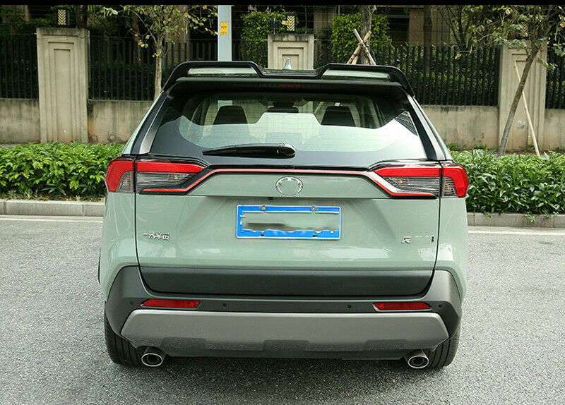 Red/Carbon Fiber Rear Trunk Lid Curve Molding Trim cover for Toyota RAV4 2019-24