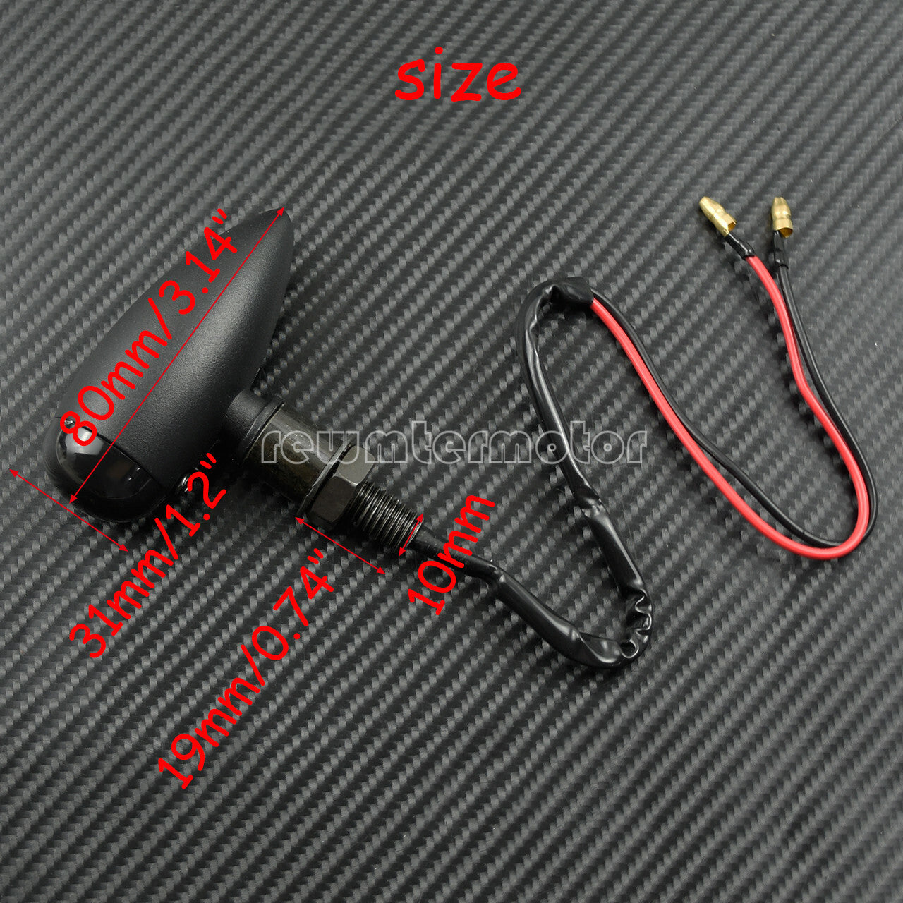 2 Pairs Turn Signal Indicator Flasher Light Fit for Harley Bobber Chopper Matte