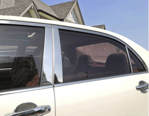6X Chrome Steel Side Window BC-Pillar Panel Cover Trims for Toyota for Corolla 09-13