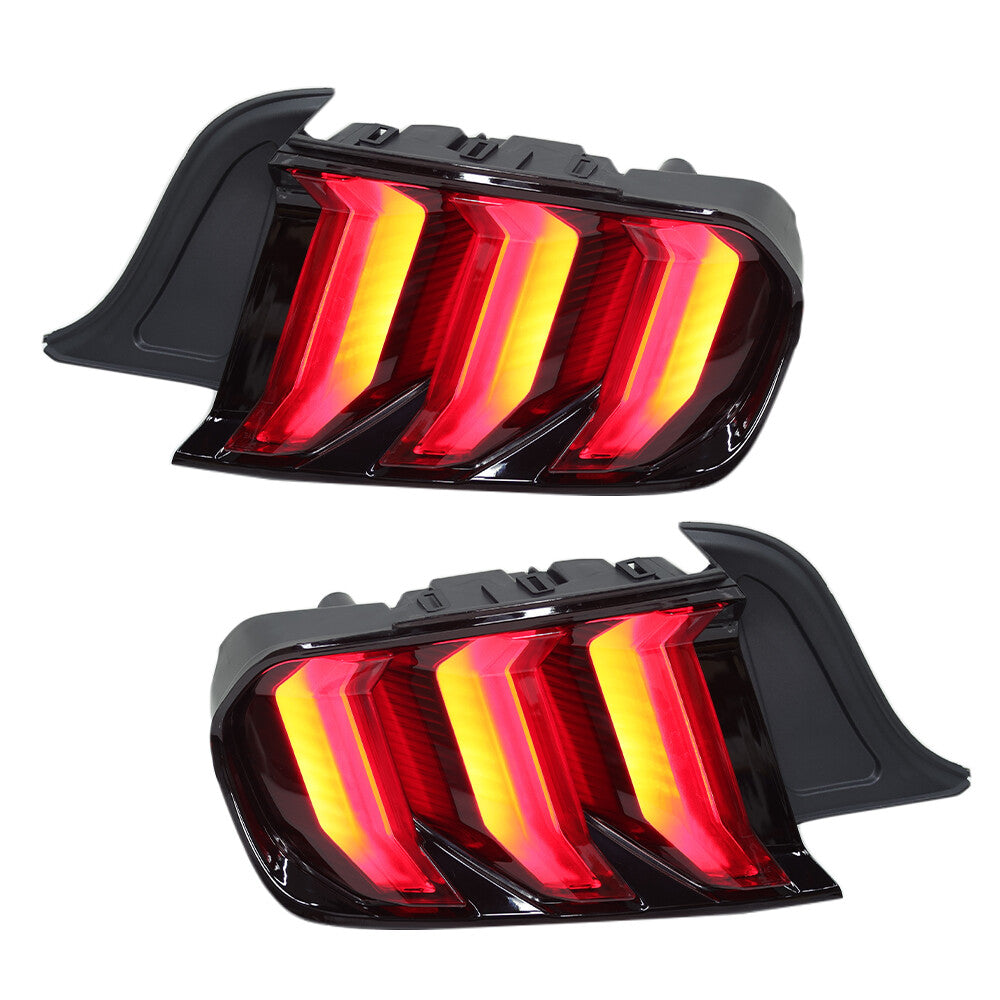 2×for Ford for Mustang 2015-2023 Tail Lights Taillight Left+Right Red