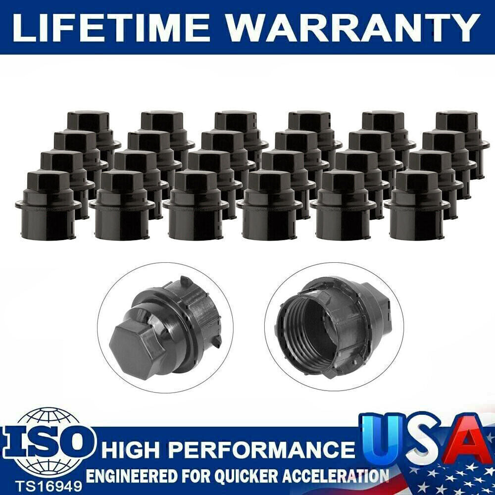 9593028 Black 20PCS Wheel Nut Cover Replaces GM fits for Buick for Chevy for GMC Pontia