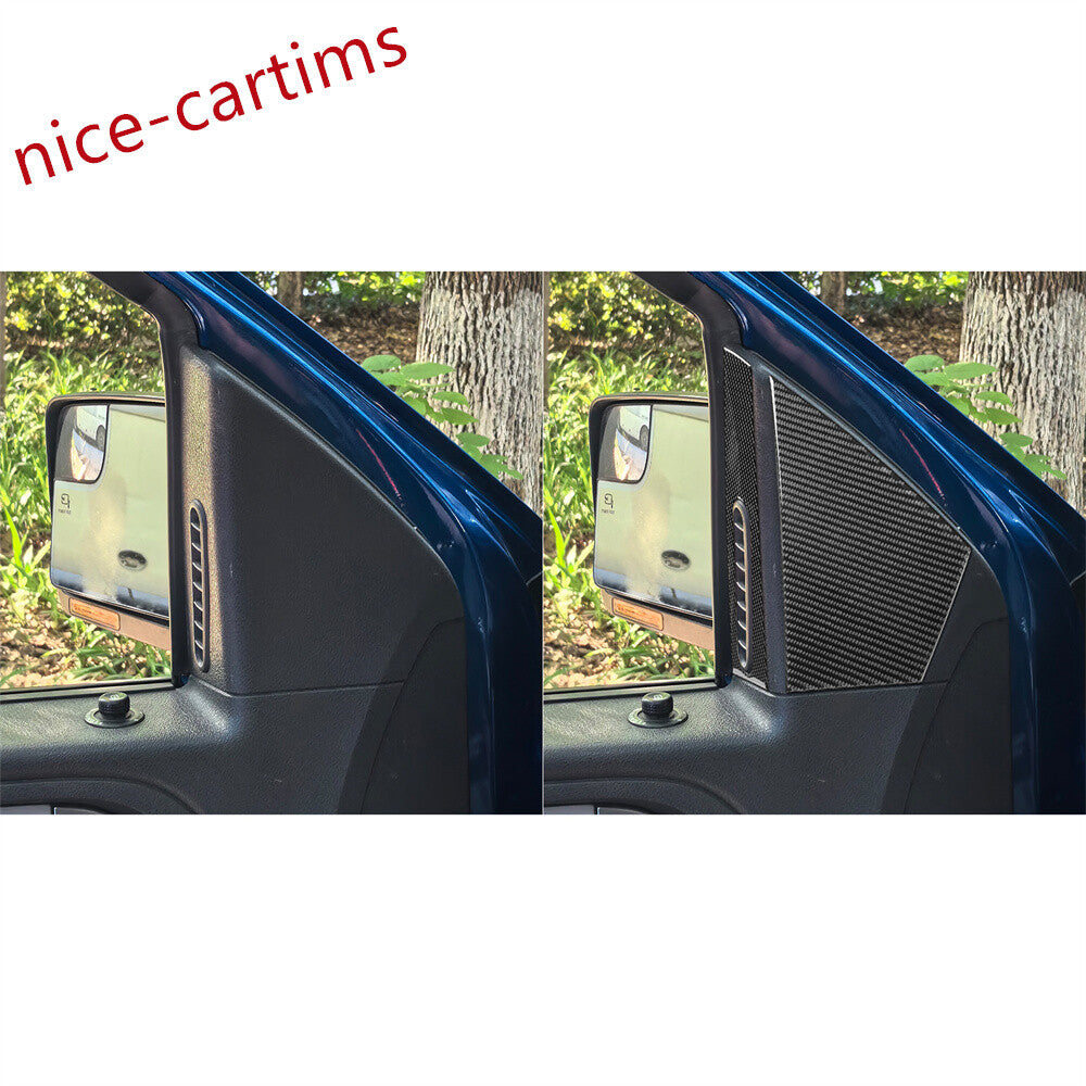 4¡ÁCarbon Fiber Front A Pillar Air Vent Outlet Panel Trim for Ford F150 2009-2014