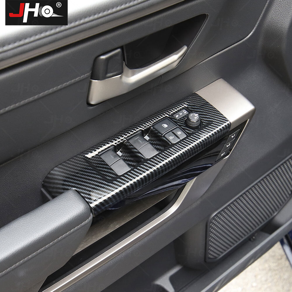 Carbon Fiber Grain Window Lift Switch Panel Cover Trim for Toyota Tundra 2022