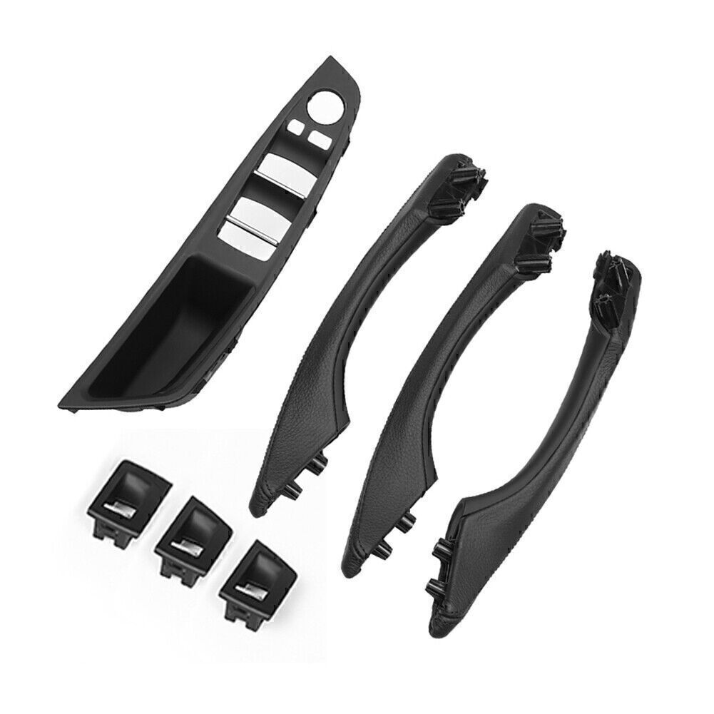 7pcs Door Trim Pull Handle Real Leather For 2010-17 for BMW 5 series F10 F11 F18 LHD