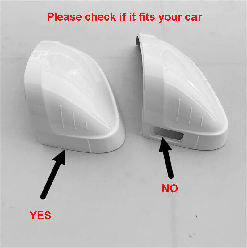 White Right Side Rearview Door Mirror Cover Shell Cap Fit for Audi A4 2017-2022