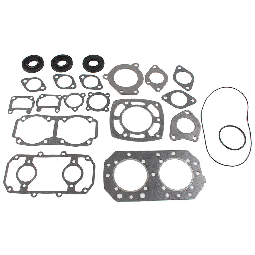 for Kawasaki 550 82-90 Full Complete Engine Gasket Oil Seal O-Ring Kit