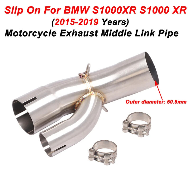 Fit for BMW S1000XR 2015-2019 Slip-On Exhaust System 51mm Mid-Pipe Muffler Kit