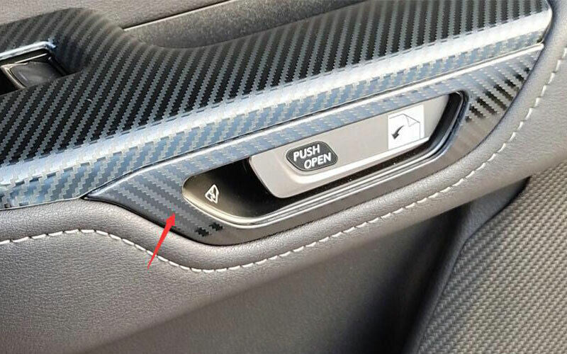 for Lexus NX250 350 350h 2022-23 Carbon Look Steel Inner Door Handle Frame Trim