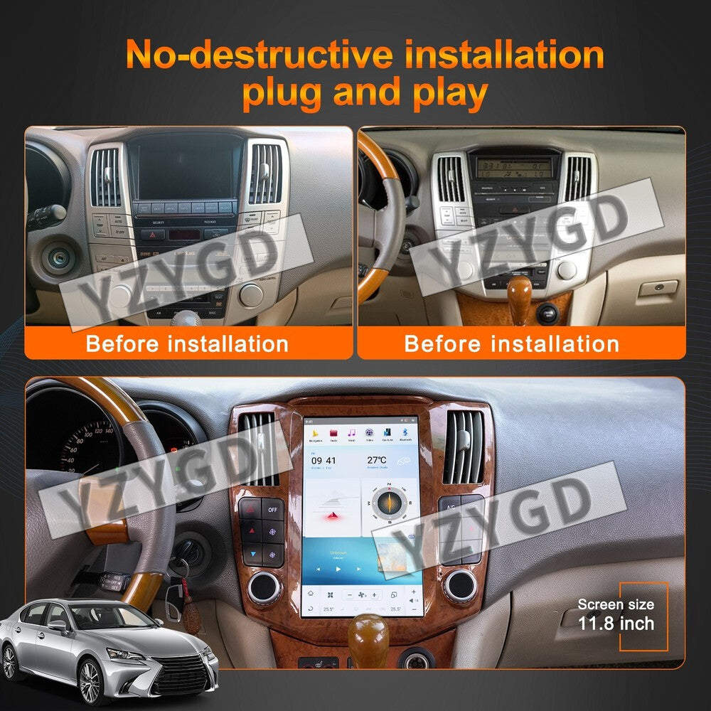 for Lexus RX300 RX330 RX350 RX400H 2004-2008 Stereo 2Din Car Radio GPS Receiver