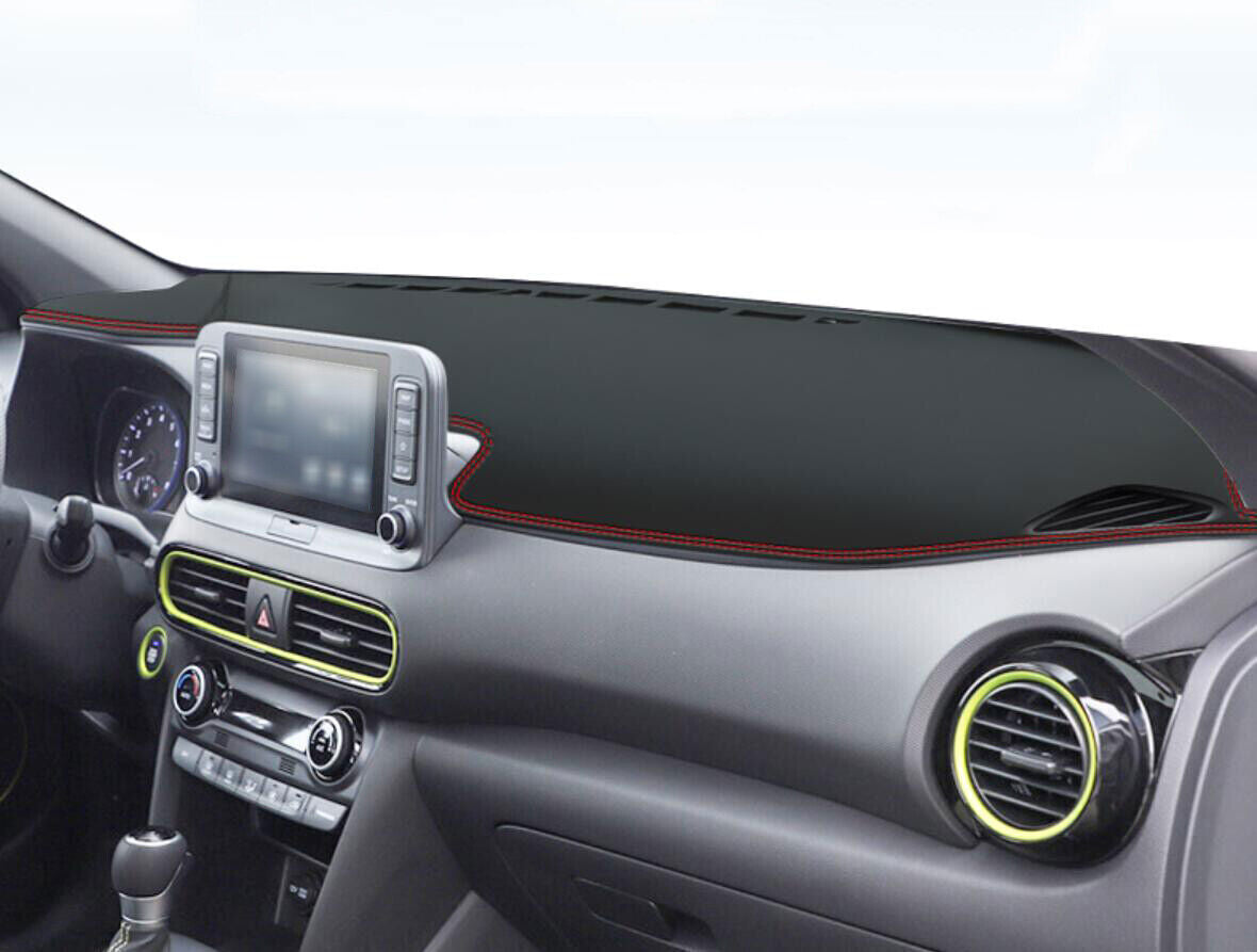 1X PU leather Dashboard Dash Mat Non-slip DashMat Shade for Hyundai Kona 2018-23