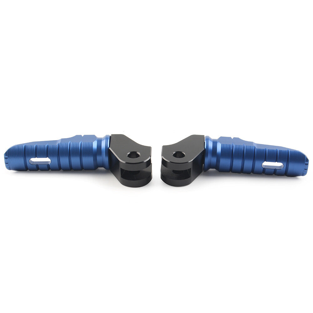 2x CNC Front Foot Pegs Fusrasten Pedal Aluminum Fur T100 T120 2016-2022 Blau