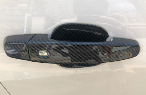 8X Cover Trim Carbon Fiber Exterior Side Door Handle for Chevrolet Malibu 16-18