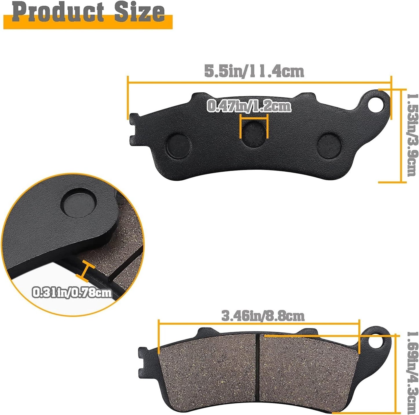 Brake Pads for honda GL1800 Goldwing All models 2001-2016/ CBR1100XX Blackbird