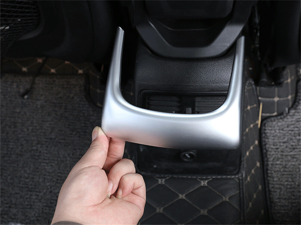 Silver ABS Armrest Box Rear U-shaped Cover for BMW X1 F48 2016-22 X2 F47 2018-22