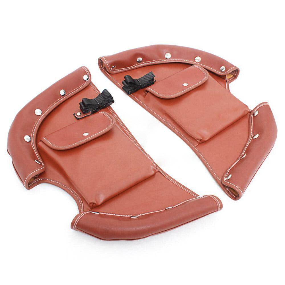 Brown Soft Lowers Chaps Engine Guard Cover Leg Warmer For Indian 2014-2022