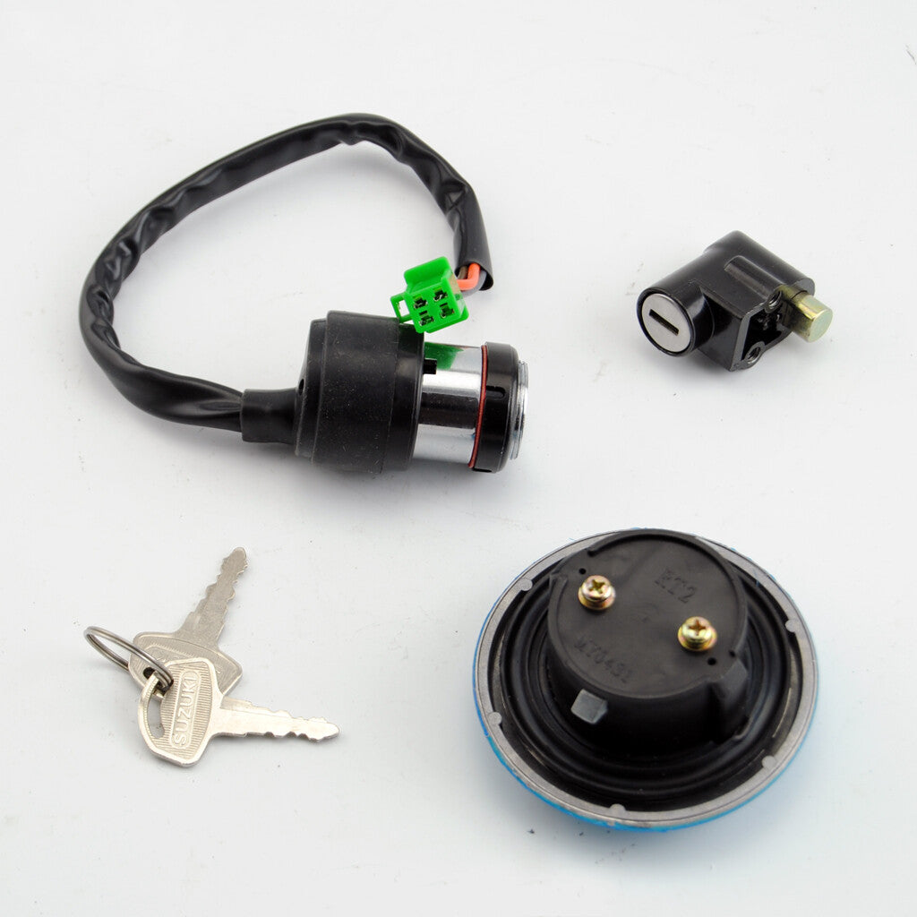4 Wire Ignition Switch Lock Gas Fuel Petrol Tank Cap For Suzui GN125 GN125F
