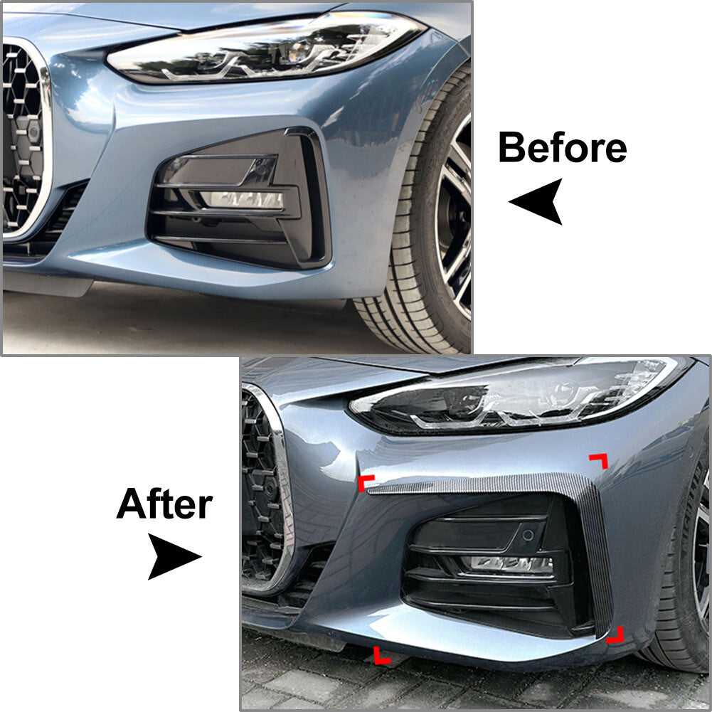 Front Bumper Lip Spoiler for BMW 4 Series G22 G23 G26 M Sport 2020-2023 22