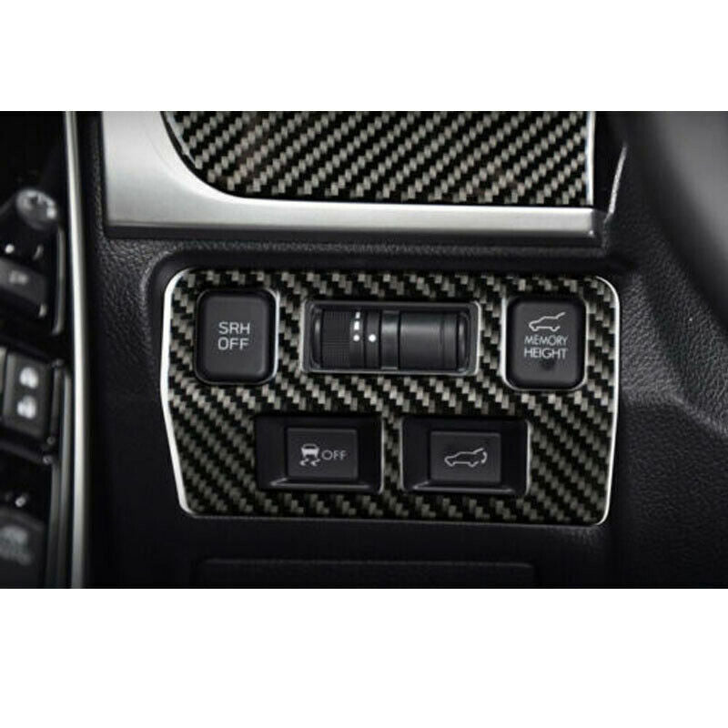 Genuine Carbon Fiber Head Light Switch Cover Trim for Subaru WRX 2015-2019