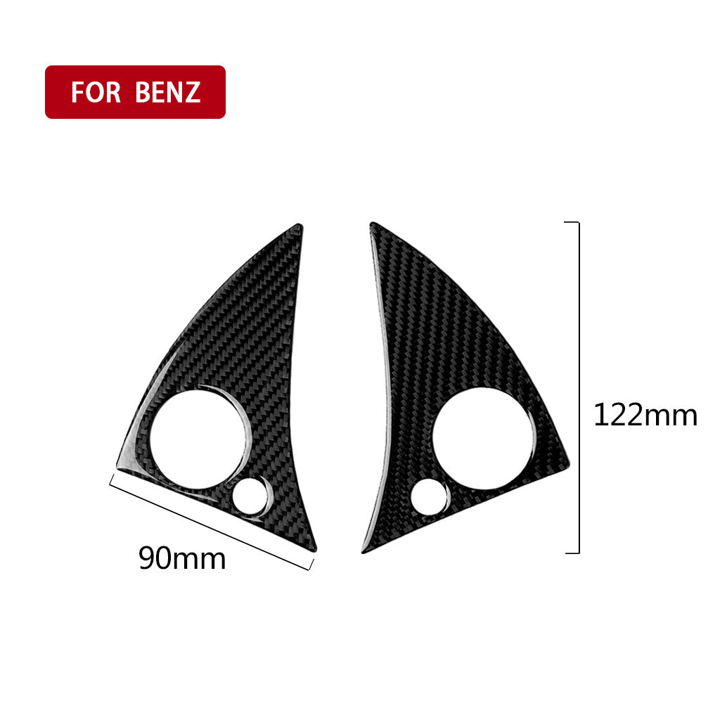 Carbon Fiber Steering Wheel Knob Trim for Mercedes-Benz C-Class W204 2007-2010