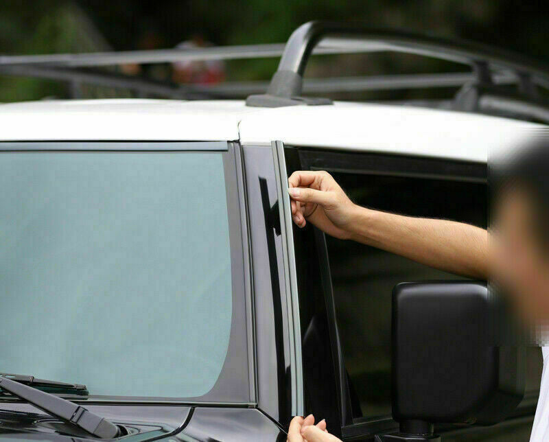 4P for Toyota FJ Cruiser 2007-2014 Black Car Front Windshield Window Strips Trim