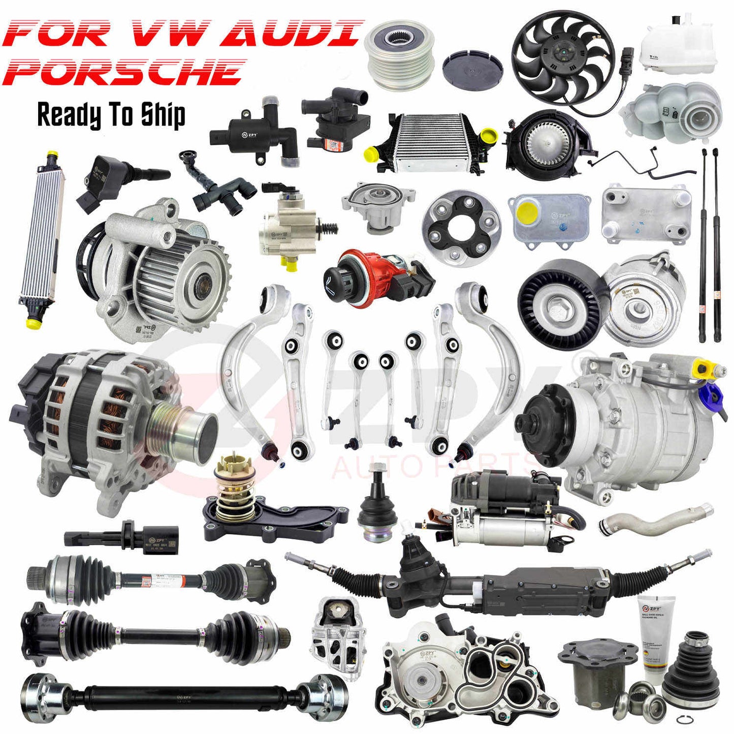 ZPY 1Piece For A4 2003-2005 A6L 2005-2012 Engine Auxiliary Cooling Water Pump
