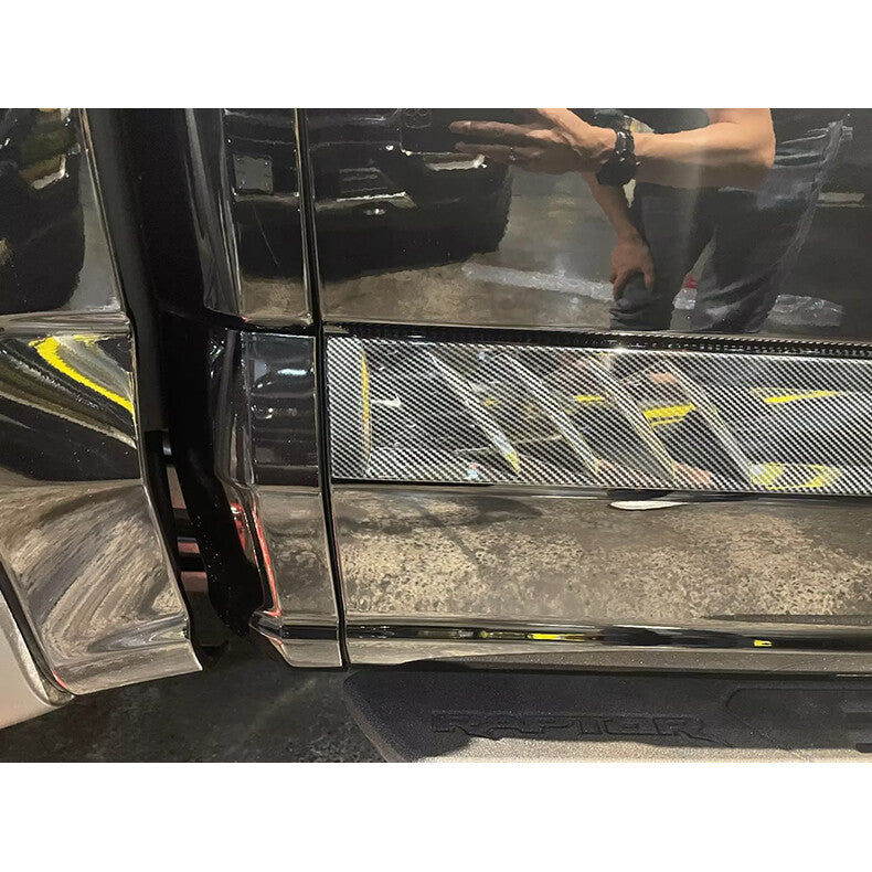 for Ford F150 2021-2023 Carbon Fiber Side Door Body Guard Molding Cover Trim