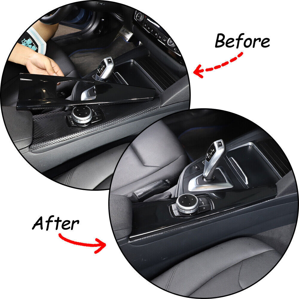 ABS Black Inner Middle Console Multimedia Panel Trim for BMW 3 Series GT 2014-18