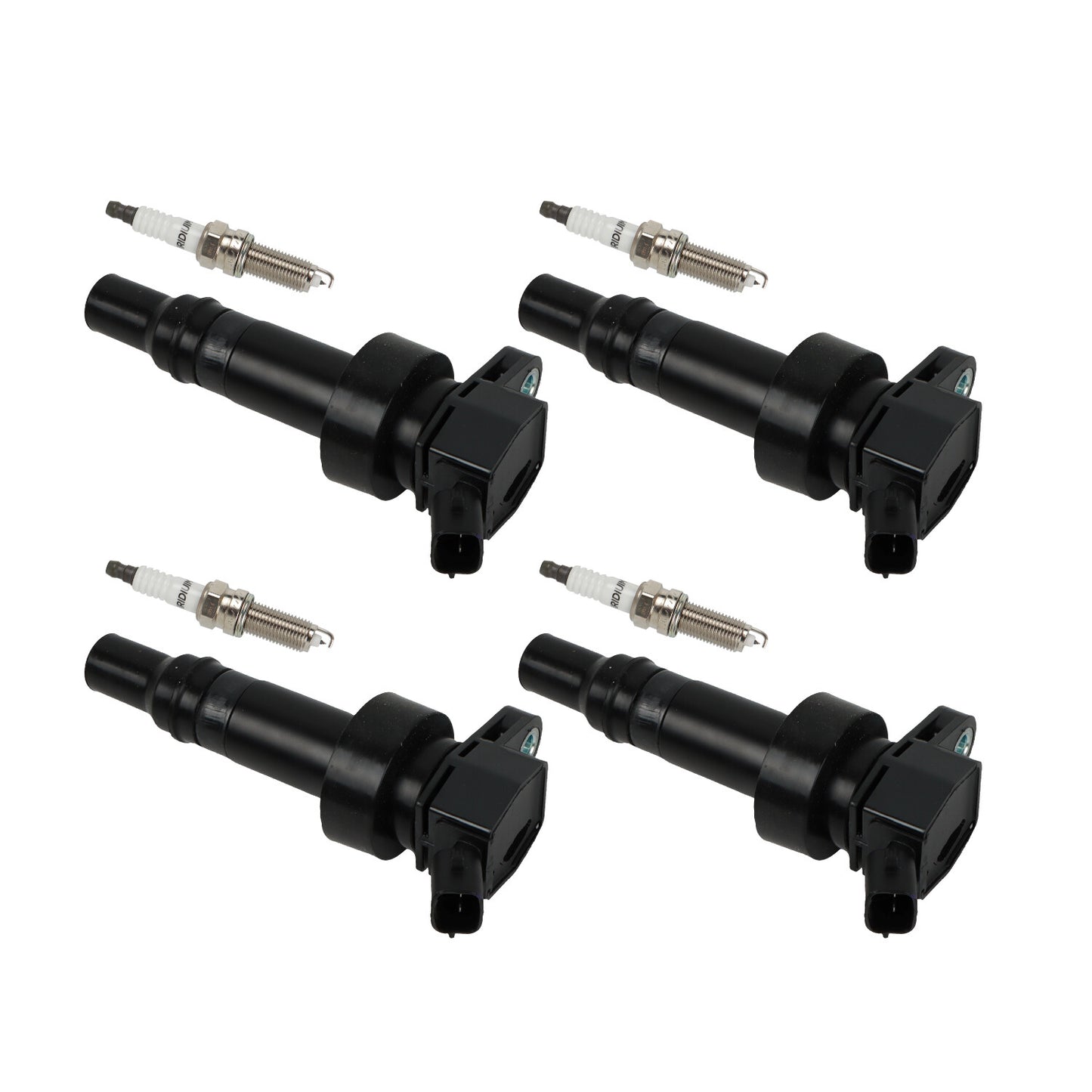 4 Ignition Coil Iridium Spark Plug for Hyundai Accent/ for Kia Soul 1.6L UF652