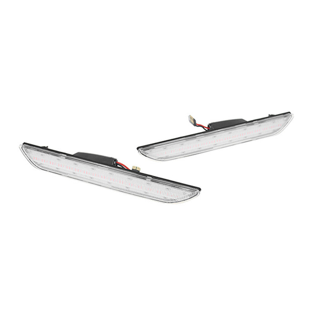LED Rear Side Marker Lights for Ford for Mustang 2015-2022 White Case and Lamps