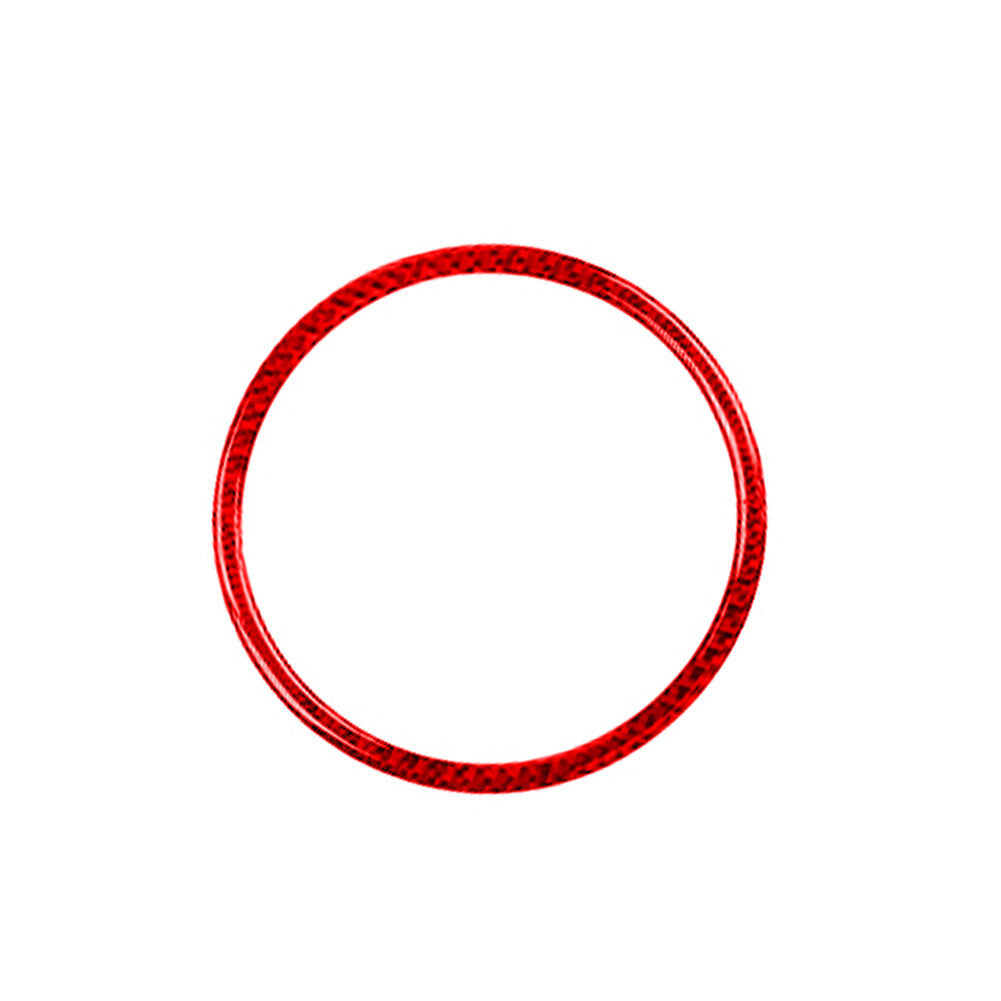 4Pcs Red Carbon Fiber Door Speaker Ring Cover Trim for Nissan Rogue 2014-2016