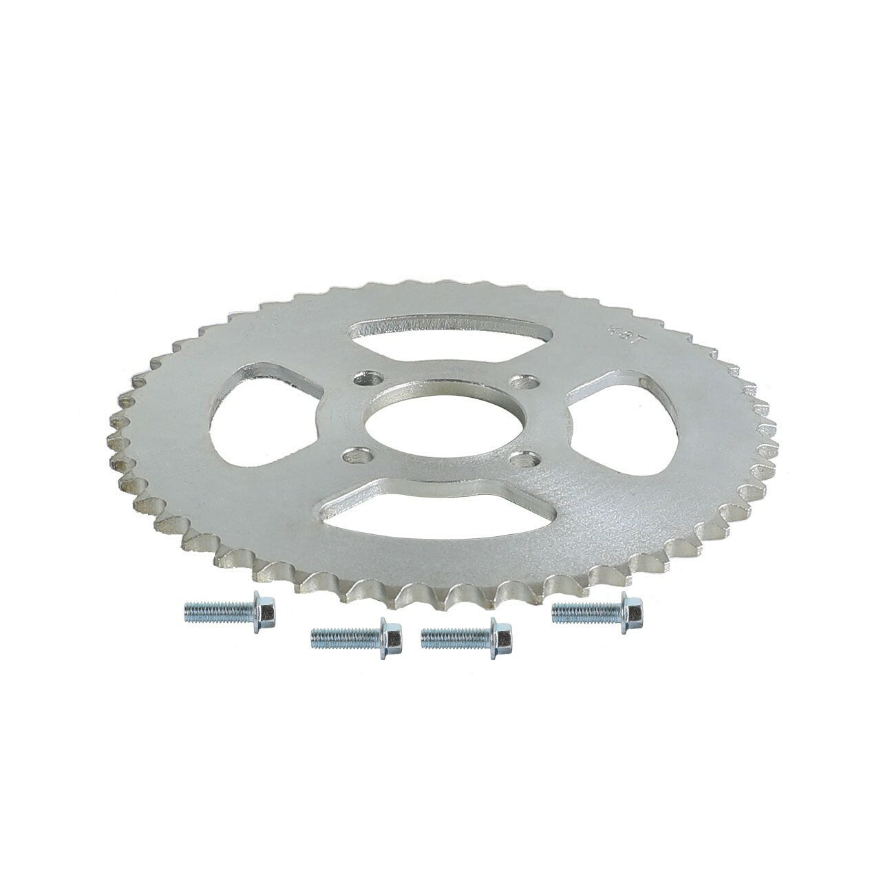 Rear sprocket 48T teeth suitable for 420 chain go-karts, ATVs, drift tricycles, and for mini bikes.