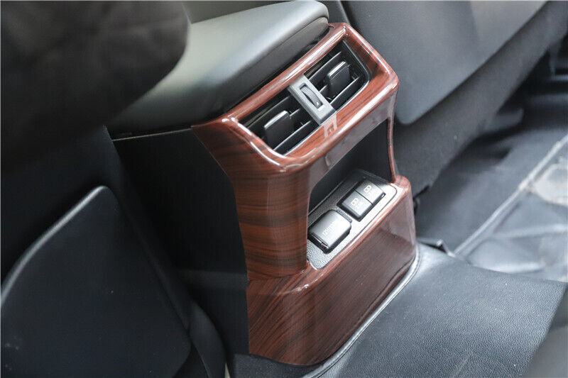 Rear Air Outlet Vent Frame Trim Interior 2PCS Fit for Lexus for ES 2015-17 Red Wood