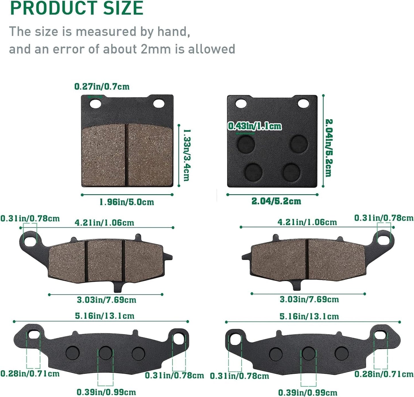 Brake Pads for SUZUKI GSX600F Katana 600/GSX750F Katana 750/GSF600S Bandit 600