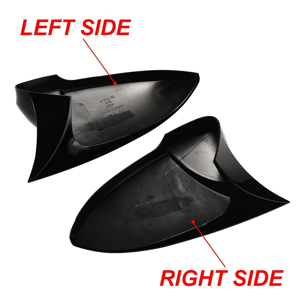 Glossy Black 2pcs Car Side Mirror Covers For 2021-2023 for VW for Golf MK8 GTI GTD