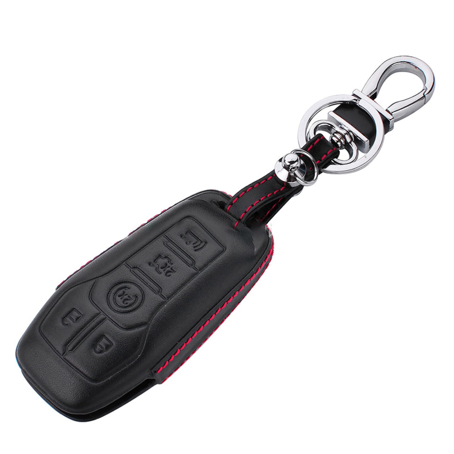 5-Button Leather for Smart Key Case Fob Cover for Ford for Mustang Explorer F150
