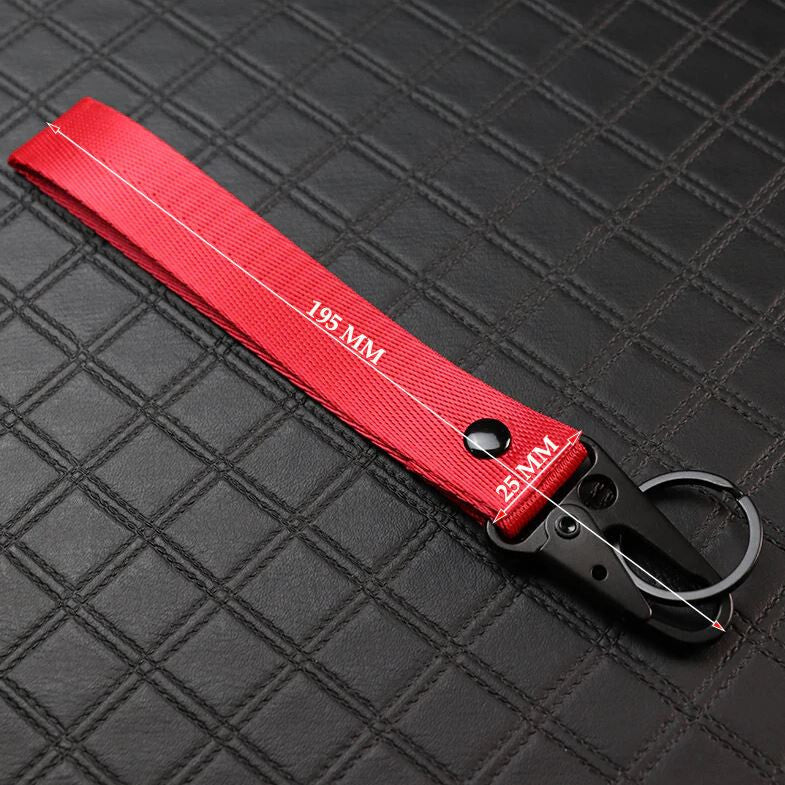 Car keychain metal key ring badge lanyard red Mugan suitable for Toyota