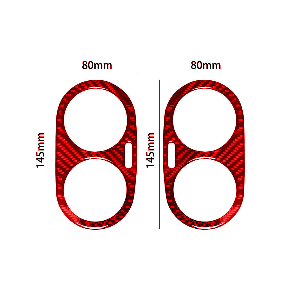 Red Carbon Fiber Side Air Vent Outlet Cover Trim for Volkswagen for Tiguan 2013-2017