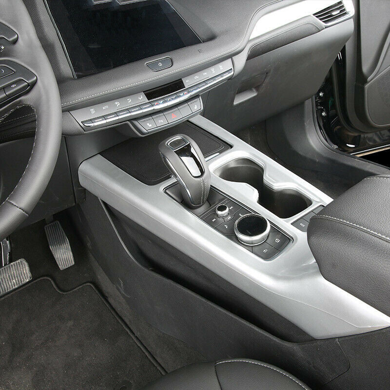 for Cadillac XT4 2018-21 Silver ABS Central Console Gear Shift Panel Cover Trim