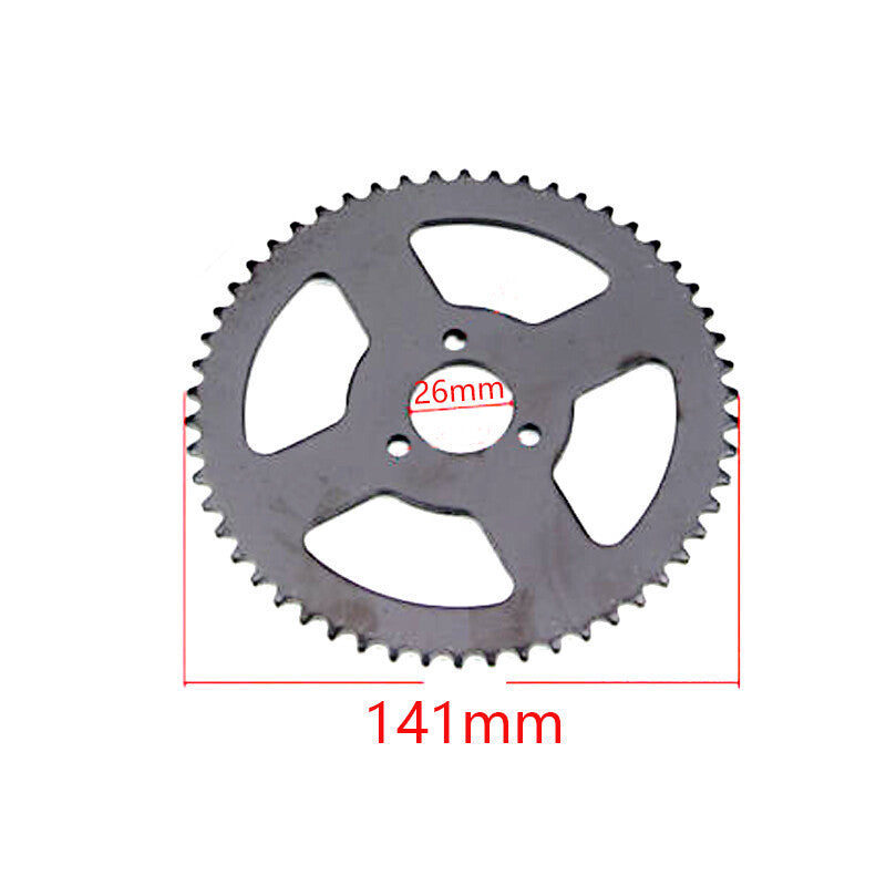 for Mini bicycle 47cc/49cc 2-stroke drive system, T8F chain and 6T gearbox, rear sprocket.